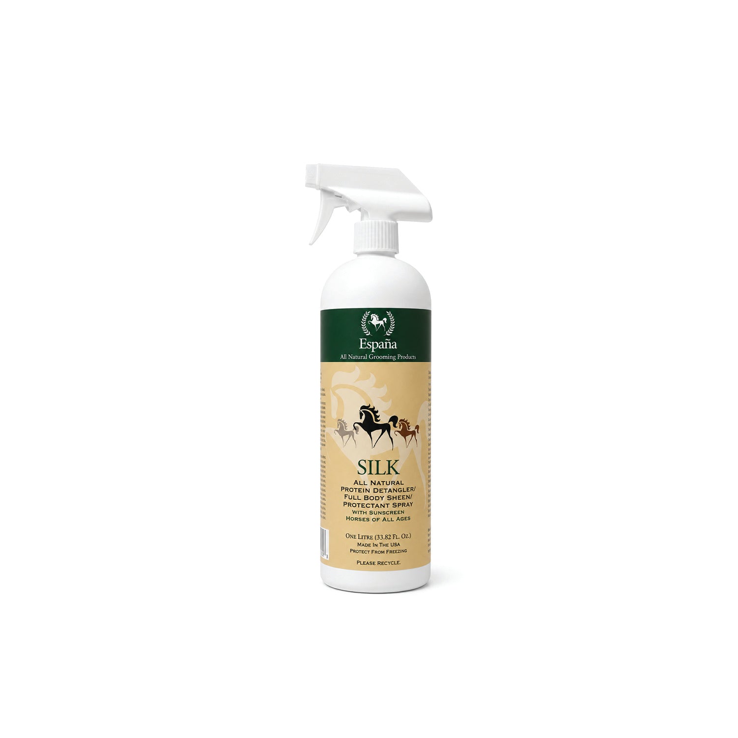 Espana SILK - Equine - Natural Protein Detangler/Protectant Spray with Sunscreen