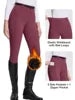 RTS Winter Fleece Lined Women's Equestrian Breeches Full Grip Silicone Custom Logo Female Breathable Leggings Racing Jodhpurs