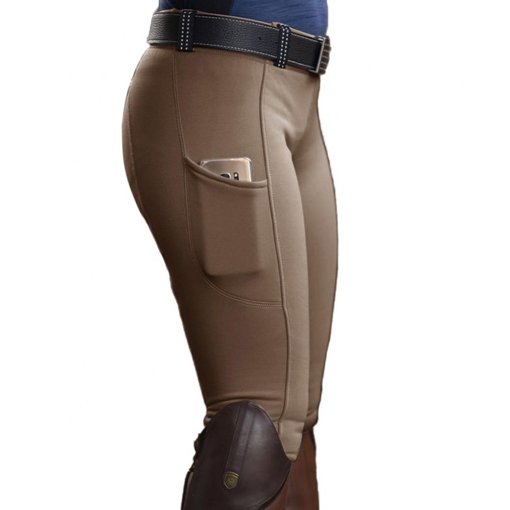 Full Seat Equestrian Breeches Anti-pilling Navy Horse Riding Tights Pocket Hip Lift Equestrian Pants Horse Racing Trousers