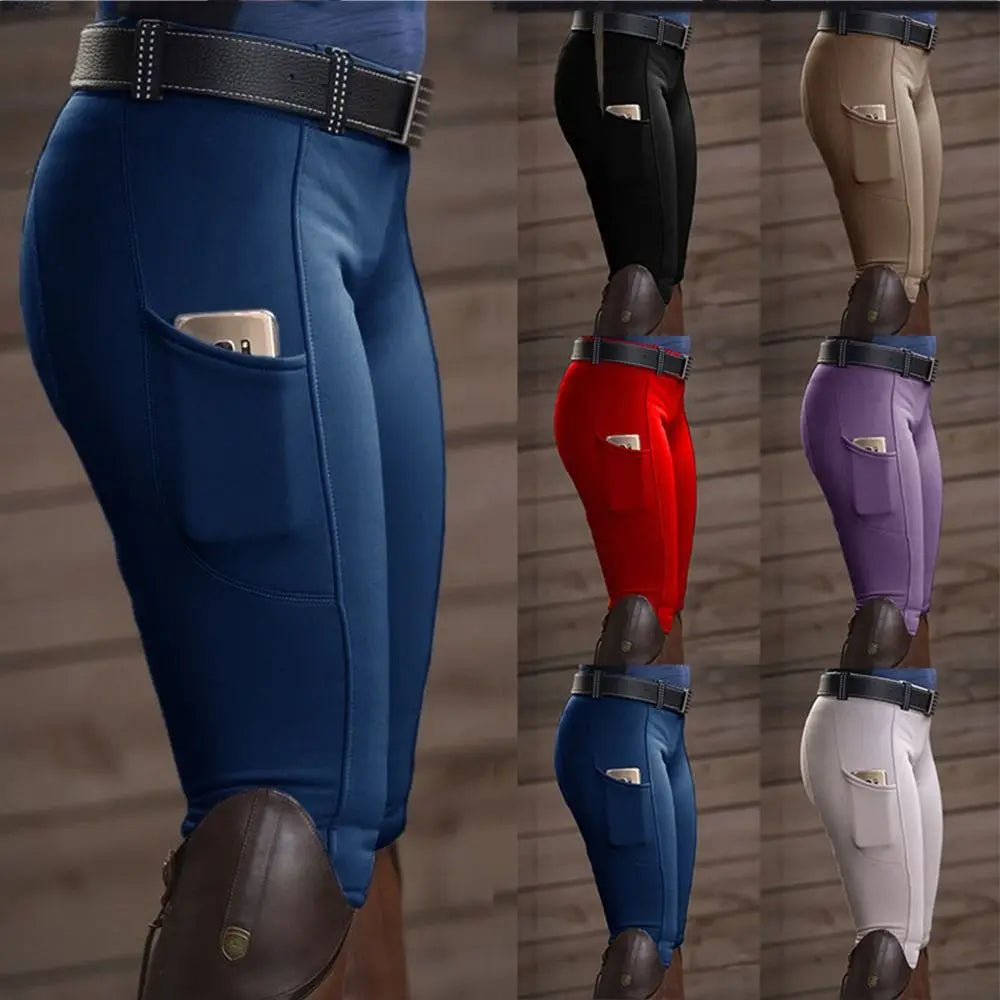 Pencil Pants Anti-pilling Equestrian Pants Hip Lift Slim Horse Riding Tights Skinny Elastic Equestrian Breeches Cycling