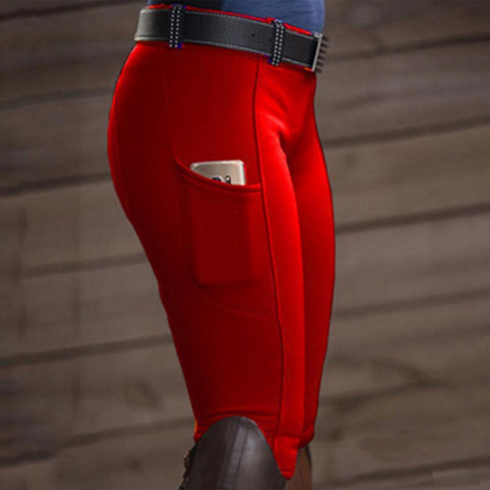 Full Seat Equestrian Breeches Anti-pilling Navy Horse Riding Tights Pocket Hip Lift Equestrian Pants Horse Racing Trousers