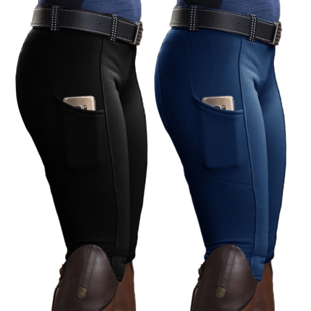 Women Horse Racing Pocket Hip Lift Horse Riding Tights Reithose Riding Pant Equestrian Pants Breeches Equestrian Leggings
