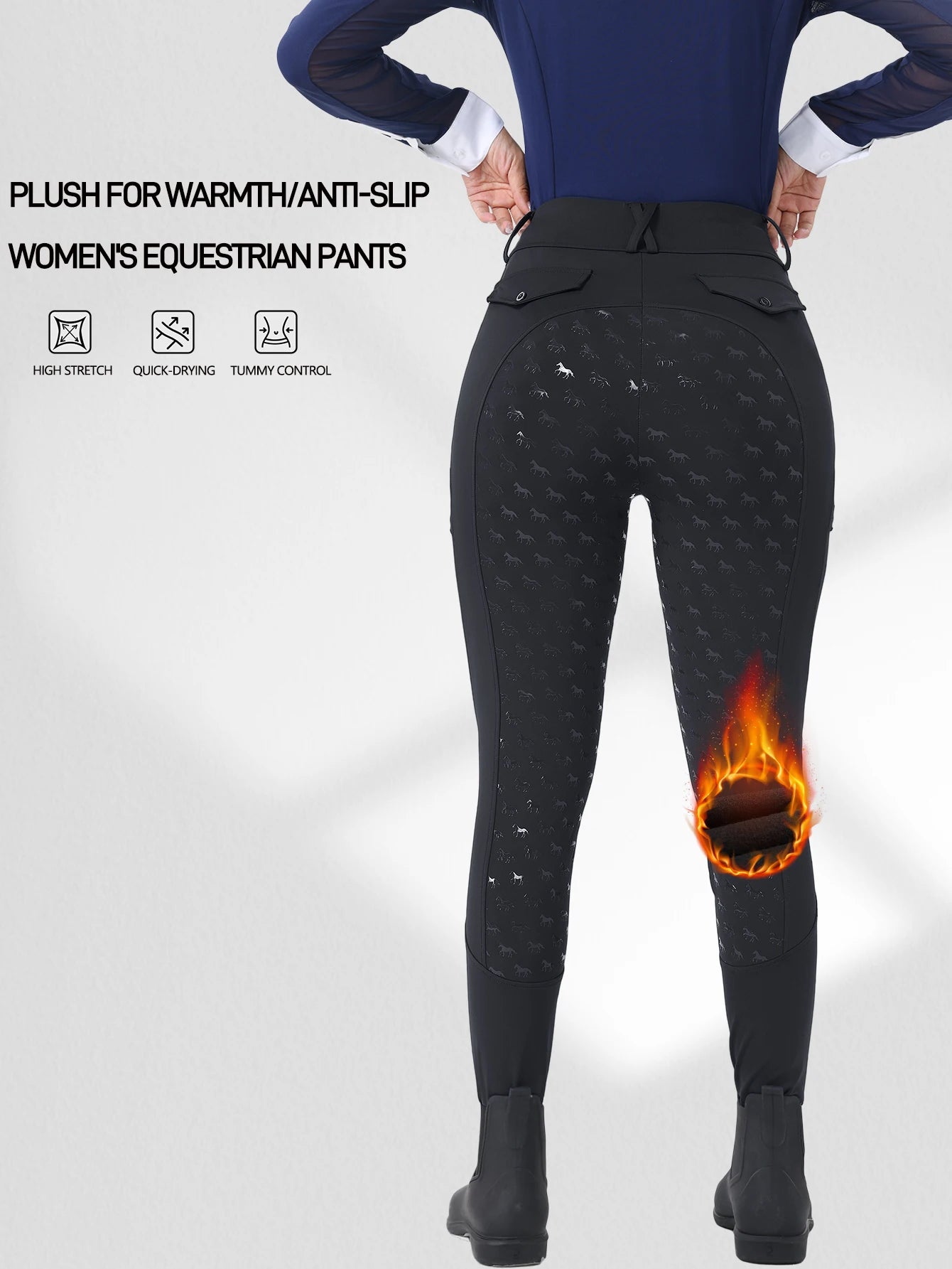 Pants, women's pants, women's work pants, women's pants, winter pants, flannel pants, heated pants, equestrian sports pants