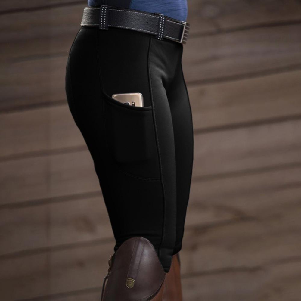 Full Seat Equestrian Breeches Anti-pilling Navy Horse Riding Tights Pocket Hip Lift Equestrian Pants Horse Racing Trousers